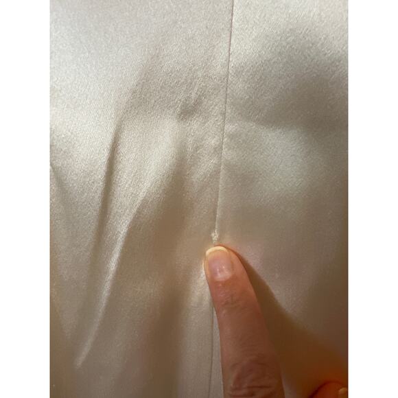 Galvan London NWT Ivory Silk Valencia Cold Shoulder Midi Dress Size 8 - Picture 6 of 15